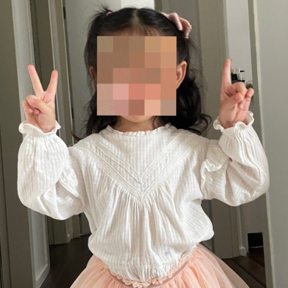 Zara toddler long-sleeve lace blouse
